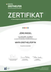 zertifikat joerg riedel