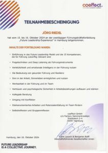 coeffect future leadership experience teilnahmebestätigung